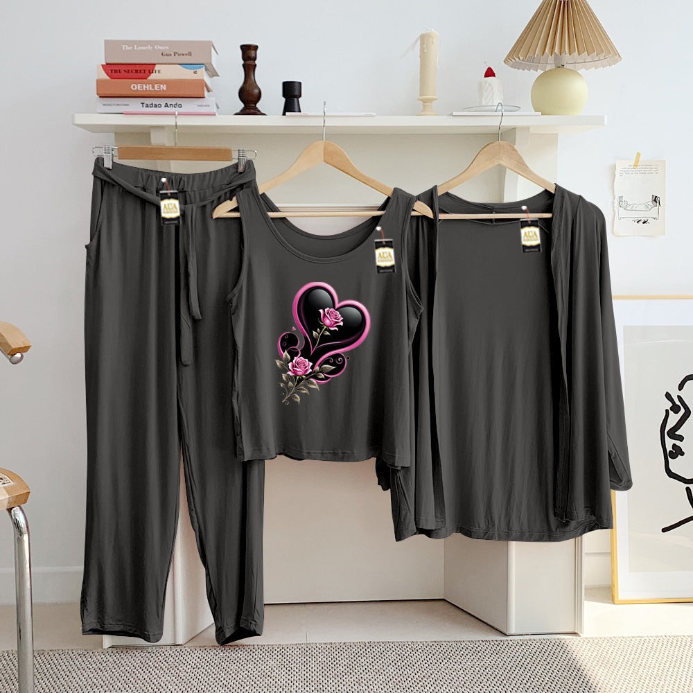 LADIES NIGHT SUIT
3 Pieces Inner Gawn + Trouser