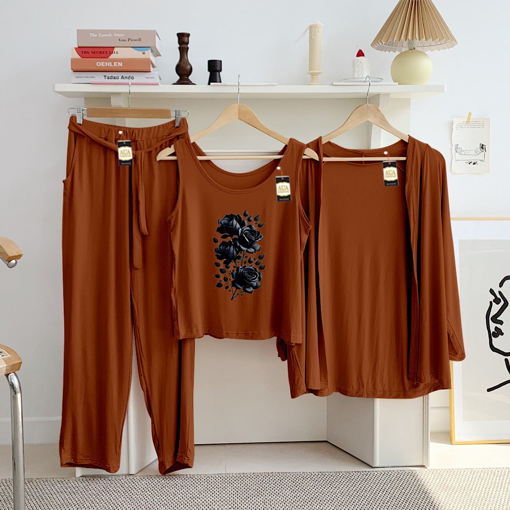 LADIES NIGHT SUIT
3 Pieces Inner Gawn + Trouser