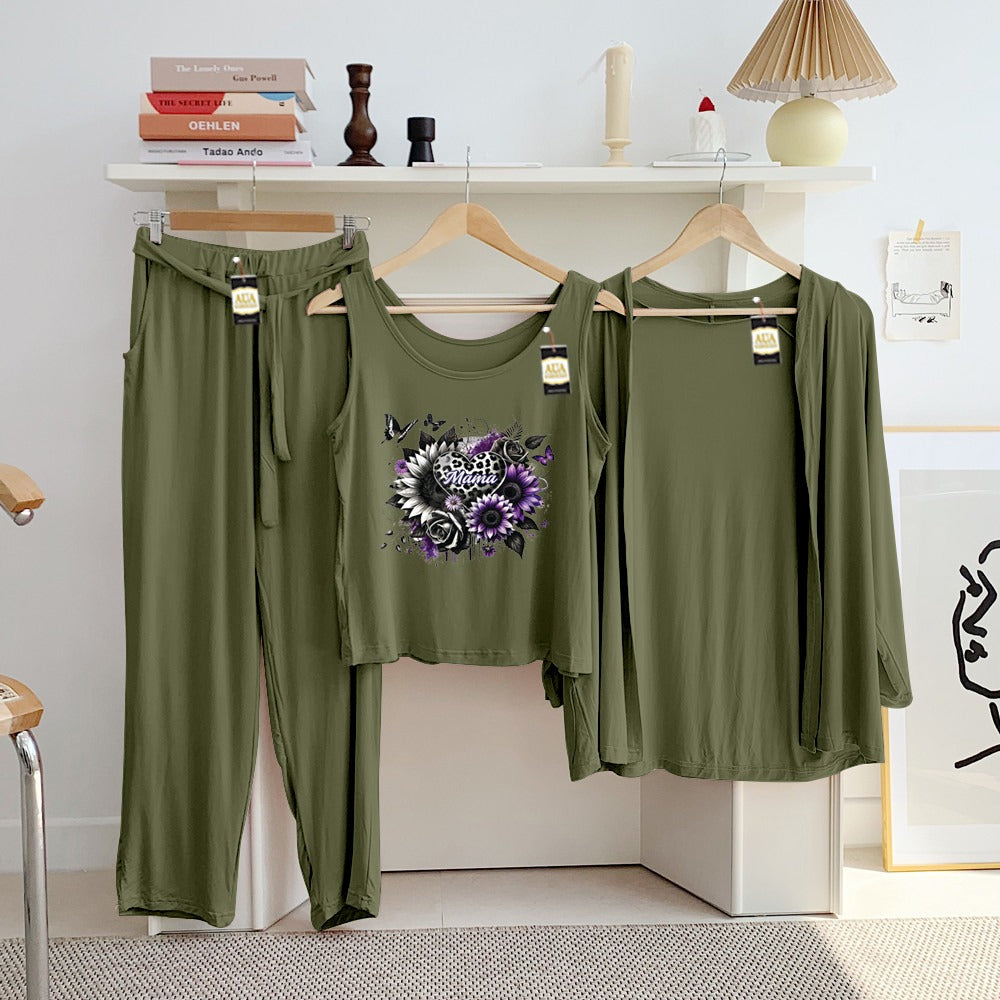 LADIES NIGHT SUIT
3 Pieces Inner Gawn + Trouser