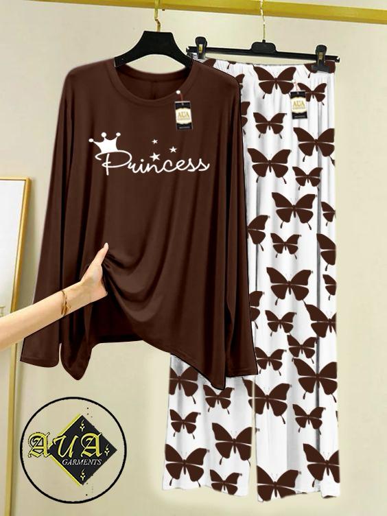 Stylish Sleepwear Set for a Cozy Night's Rest Wear With Multi Printed Set