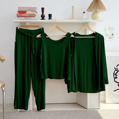 T Green  3 Piece Lounge wear Nightwear Sleepwear For Women