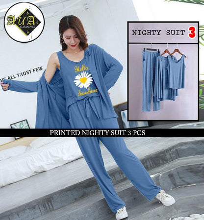 LADIES NIGHT SUIT

3 Pieces Inner Gawn + Trouser