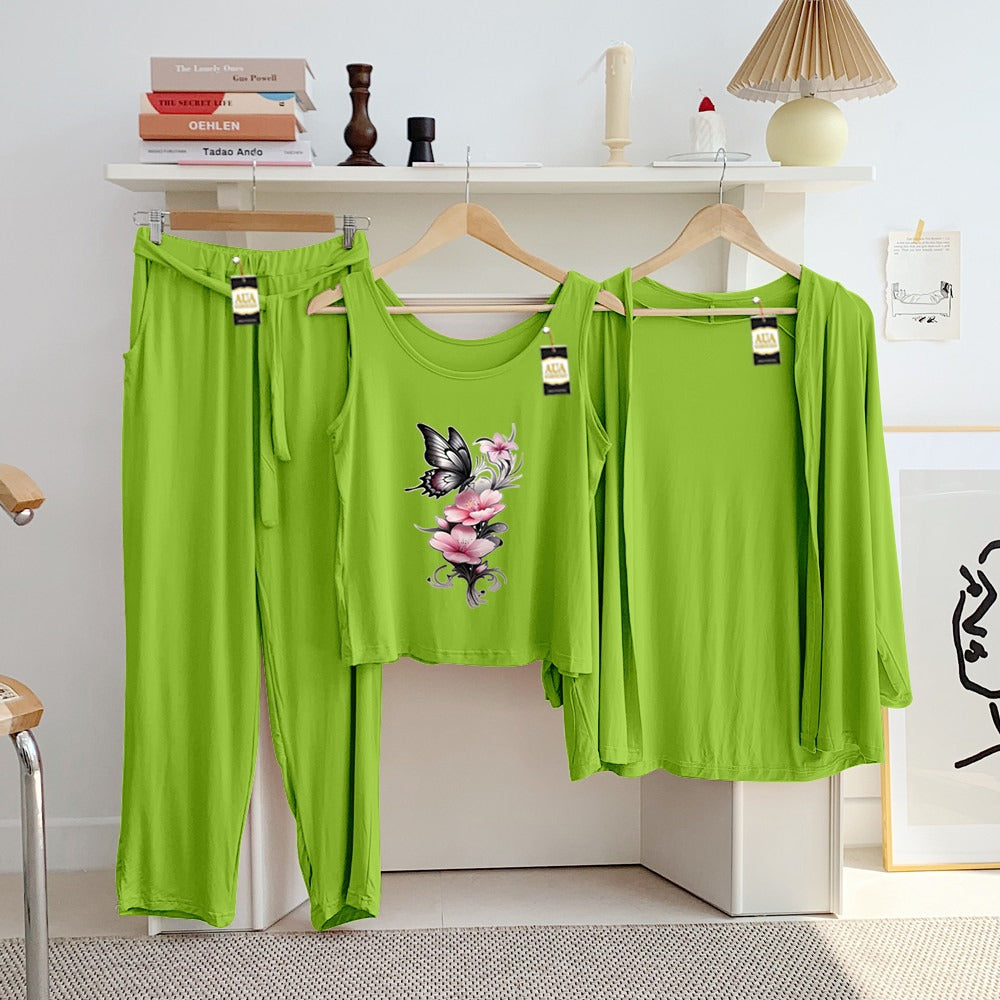 LADIES NIGHT SUIT

3 Pieces Inner Gawn + Trouser