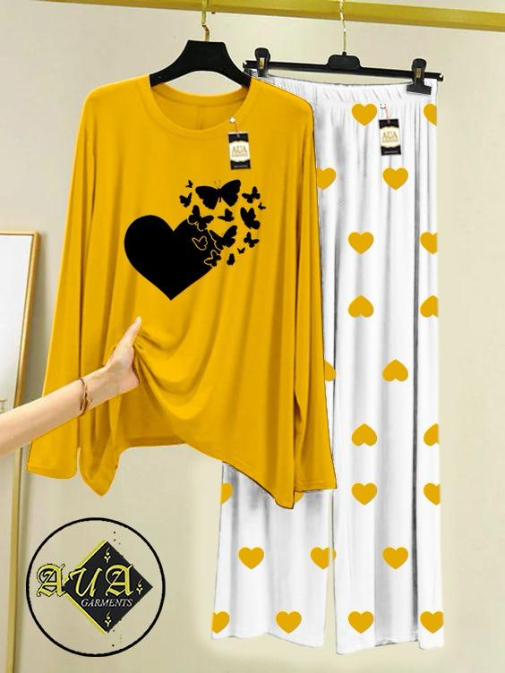 Stylish Sleepwear Set for a Cozy Night's Rest Wear With Multi Printed Set