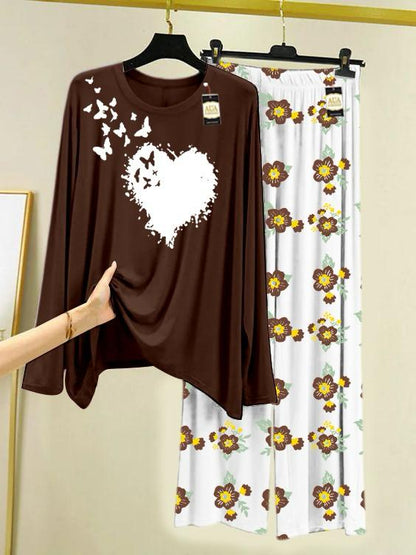 Stylish Sleepwear Set for a Cozy Night's Rest Wear With Multi Printed Set
