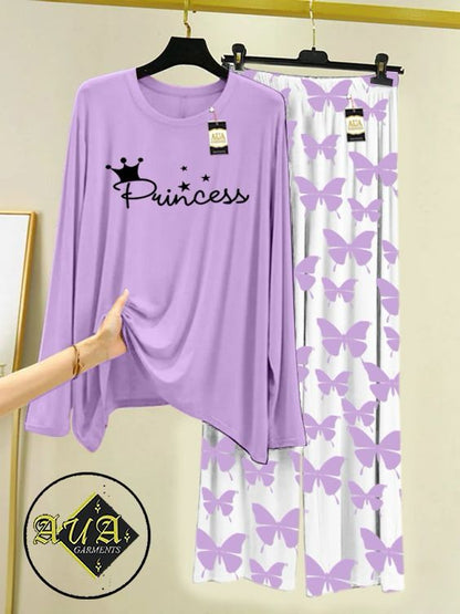 Stylish Sleepwear Set for a Cozy Night's Rest Wear With Multi Printed Set