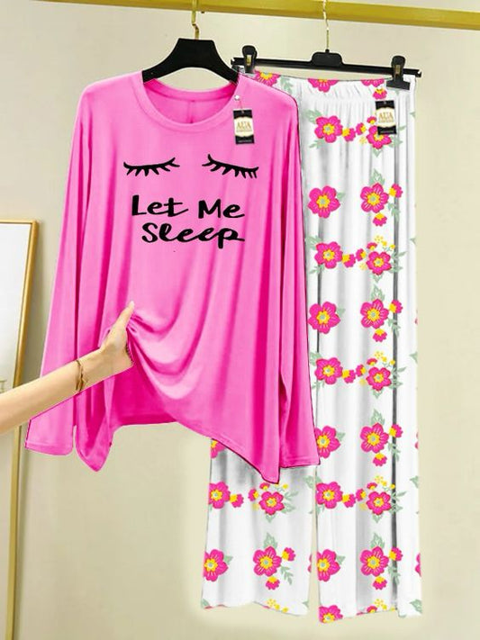 Stylish Sleepwear Set for a Cozy Night's Rest Wear With Multi Printed Set