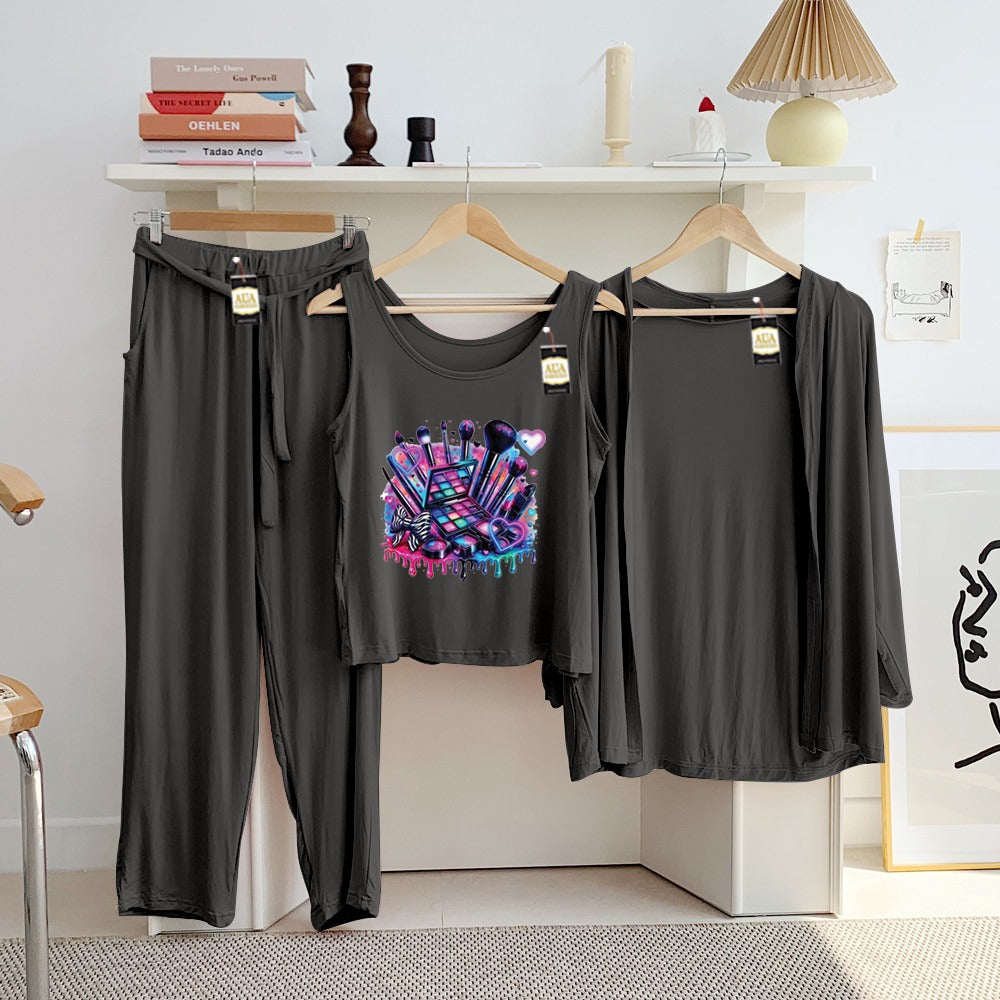 LADIES NIGHT SUIT

3 Pieces Inner Gawn + Trouser