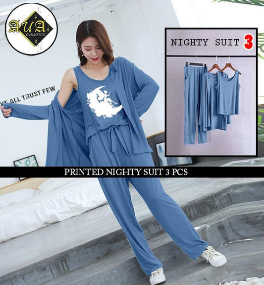 LADIES NIGHT SUIT

3 Pieces Inner Gawn + Trouser