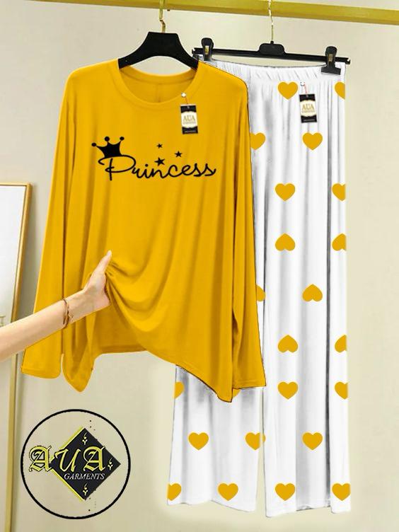 Stylish Sleepwear Set for a Cozy Night's Rest Wear With Multi Printed Set