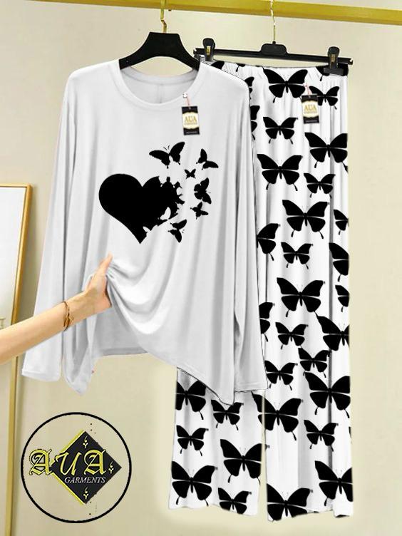 Stylish Sleepwear Set for a Cozy Night's Rest Wear With Multi Printed Set